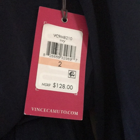 VINCE CAMUTO BLOUSON NAVY JUMPSUIT SIZE 2 - Picture 8 of 11
